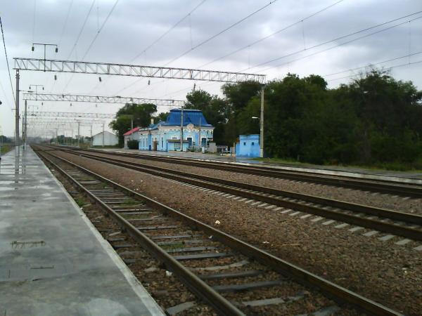 Строительство железнодорожного пути в Крым.